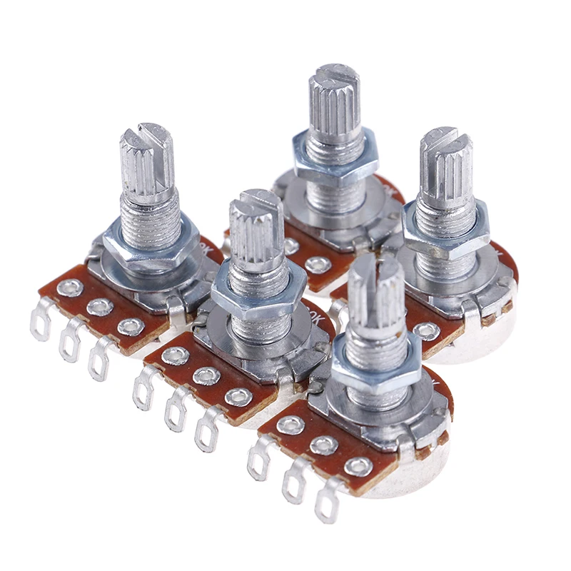 NEW 5pcs 23mm Long Split Shaft Audio Tone Volume Switch Control Guitar Potentiometers Pots A500K
NEW 5pcs 23mm Long Split Shaft Audio Tone Volume Switch Control Guitar Potentiometers Pots A500K