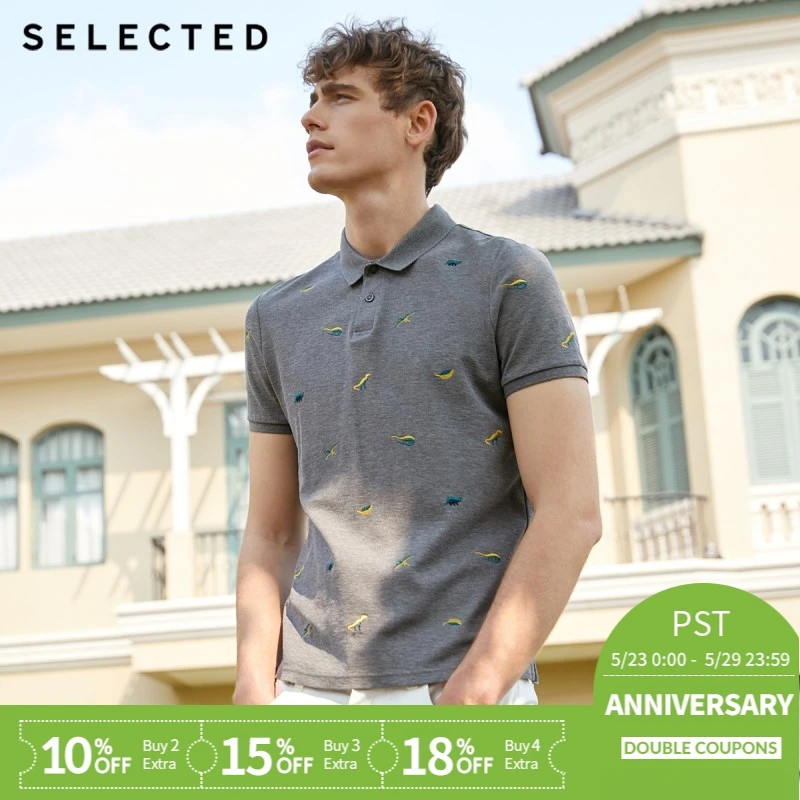 SELECTED Men's Summer 100% Cotton Embroidered Turn-down Collar Polo S|419206504
SELECTED Men's Summer 100% Cotton Embroidered Turn-down Collar Polo S|419206504