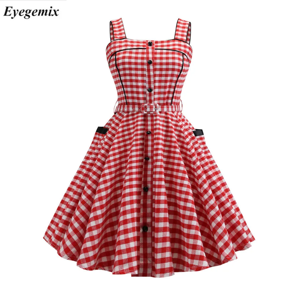 2019 Summer Retro Vintage Dress Slim Pink Plaid Print Casual Elegant Party Dresses Cute Bodycon Dress Plus Size Vestidos
2019 Summer Retro Vintage Dress Slim Pink Plaid Print Casual Elegant Party Dresses Cute Bodycon Dress Plus Size Vestidos