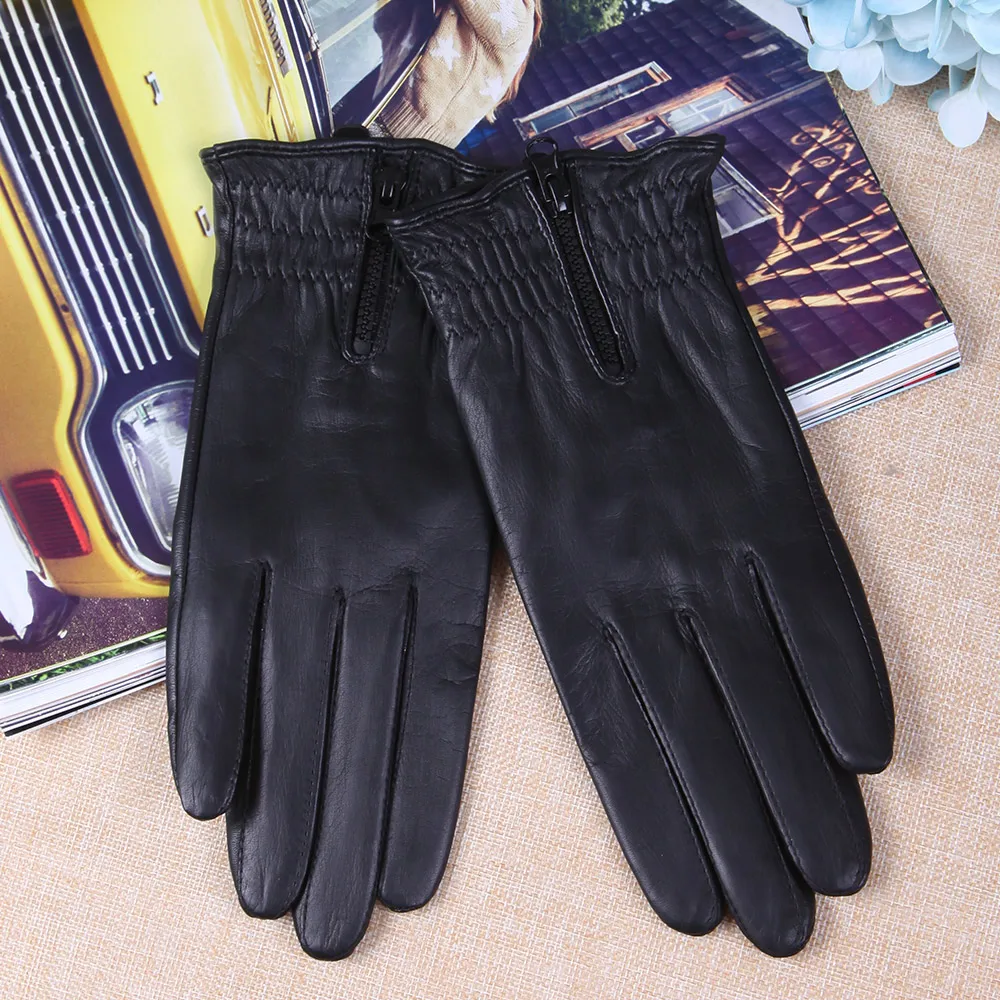 Sheepskin Gloves Female Autumn Winter Thermal Genuine Leather Touchscreen Zipper Fashion Black Women Mittens L17006
Sheepskin Gloves Female Autumn Winter Thermal Genuine Leather Touchscreen Zipper Fashion Black Women Mittens L17006