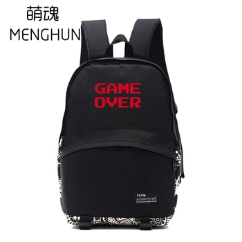 Cool retro game Famicon words 8 bit words GAME OVER printing backpacks black nylon bags NB203
Cool retro game Famicon words 8 bit words GAME OVER printing backpacks black nylon bags NB203