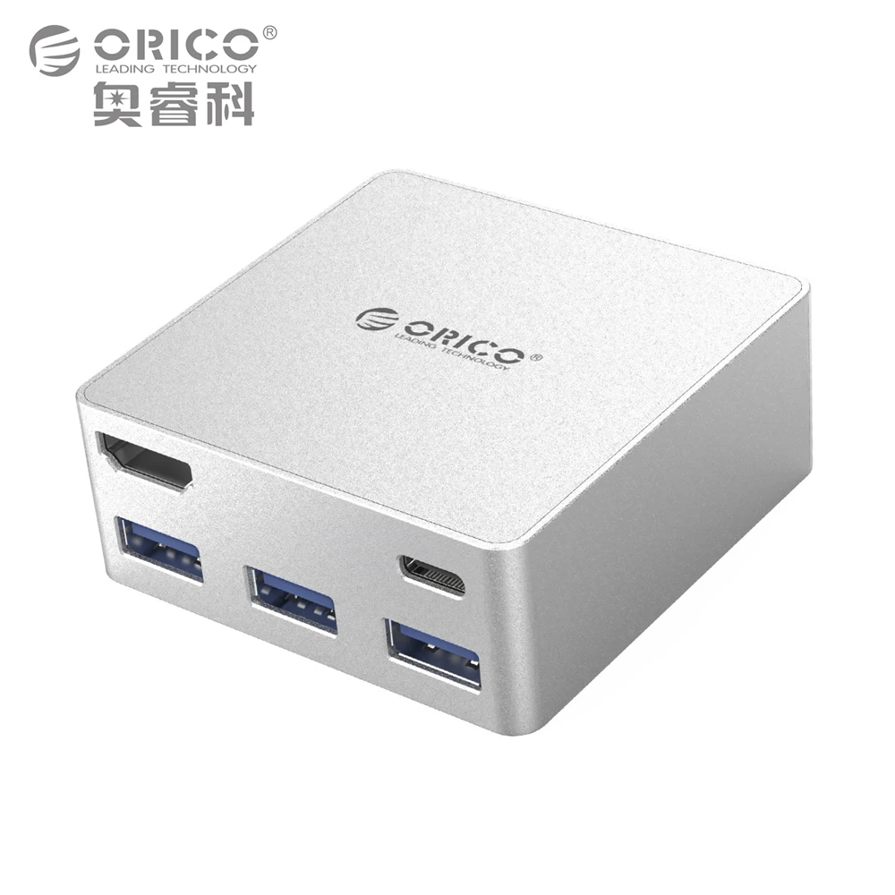 Image ORICO Laptop Docking Stations TYPE C to TYPE C HDMI Converter for newMacbook  Laptop Deaktop PC with 3 USB3.0 HUB