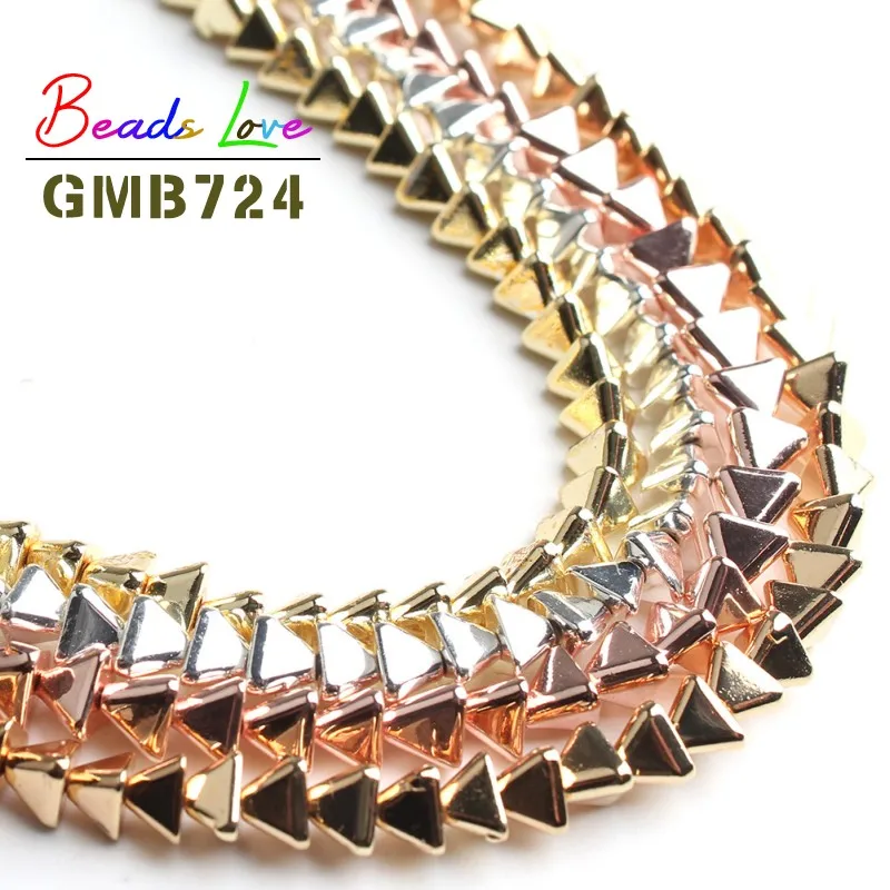 3*5mm High Quality Natural Hematite Stone Rose Gold/Gold/Sliver Spacer Beads for Jewelry Making Diy Bracelet Triangle Shape 15''
3*5mm High Quality Natural Hematite Stone Rose Gold/Gold/Sliver Spacer Beads for Jewelry Making Diy Bracelet Triangle Shape 15''