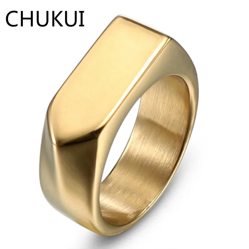 CHUKUI Fashion Men Rings Geometric Signet Sample Ring Gold Black Silver Color Finger Ring For Mens Punk Stainless Steel Jewelry
CHUKUI Fashion Men Rings Geometric Signet Sample Ring Gold Black Silver Color Finger Ring For Mens Punk Stainless Steel Jewelry