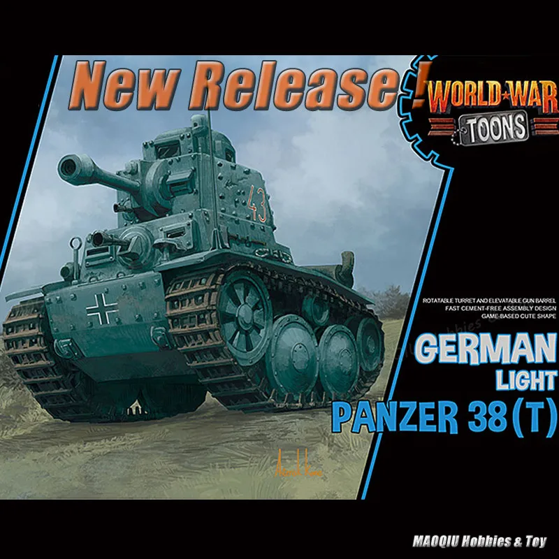 

MENG WWT 008 009 010 011 Q Version Tank Somua S-35 Panzer 38T Sherman firefly M26 Pershing Military Assembly Model Building