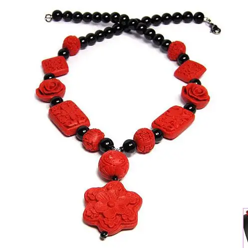 Vintage Cinnabar Black Onyxes Handmade Ladies Jewellery Beaded Necklace,Perfect Wedding Birthday Women Gift Jewelry
Vintage Cinnabar Black Onyxes Handmade Ladies Jewellery Beaded Necklace,Perfect Wedding Birthday Women Gift Jewelry