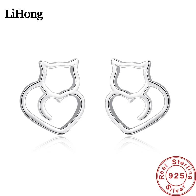 Genuine 100% 925 Sterling Silver Animal Cute Cat Small Stud Earrings for Women Fashion Solid Silver Jewelry Gift
Genuine 100% 925 Sterling Silver Animal Cute Cat Small Stud Earrings for Women Fashion Solid Silver Jewelry Gift