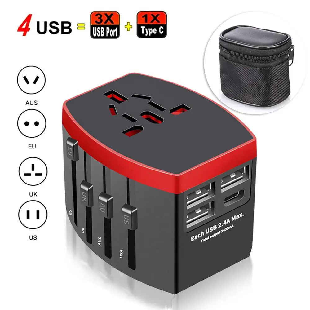 Fanshu Travel Adapter International Power Strip USB Socket Universal All in One Multi Plug Adaptador US UK Europe AU Converter
Fanshu Travel Adapter International Power Strip USB Socket Universal All in One Multi Plug Adaptador US UK Europe AU Converter