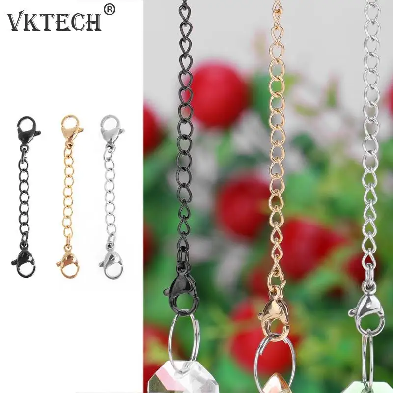 8pcs Stainless Steel Extensible Chains Lobster Clasp DIY Necklace Bracelet Chains with Lobster Claw Pattern Clutch
8pcs Stainless Steel Extensible Chains Lobster Clasp DIY Necklace Bracelet Chains with Lobster Claw Pattern Clutch
