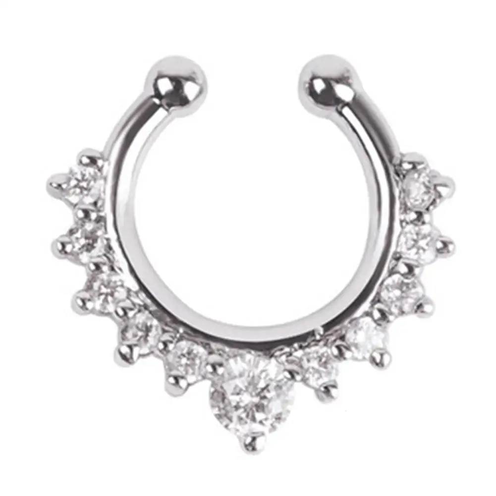 Fashion Women Rhinestone Inlaid Nose Ring Clip Hoop Piercing Body Jewelries New Hot
Fashion Women Rhinestone Inlaid Nose Ring Clip Hoop Piercing Body Jewelries New Hot