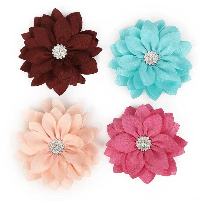 Girls 4" Big Fabric Flower Hair Accessories with Rhinestone Center For Children Headband Hair Clips Diy Headwear 60pc/lot
Girls 4" Big Fabric Flower Hair Accessories with Rhinestone Center For Children Headband Hair Clips Diy Headwear 60pc/lot