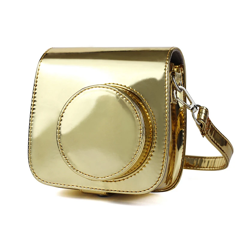 Gold Mirror Camera Bag for Fujifilm Instax Mini 8 8+ 9 Instant Cover Case PU Protector Shell With Strap Photography Accessory 
Gold Mirror Camera Bag for Fujifilm Instax Mini 8 8+ 9 Instant Cover Case PU Protector Shell With Strap Photography Accessory