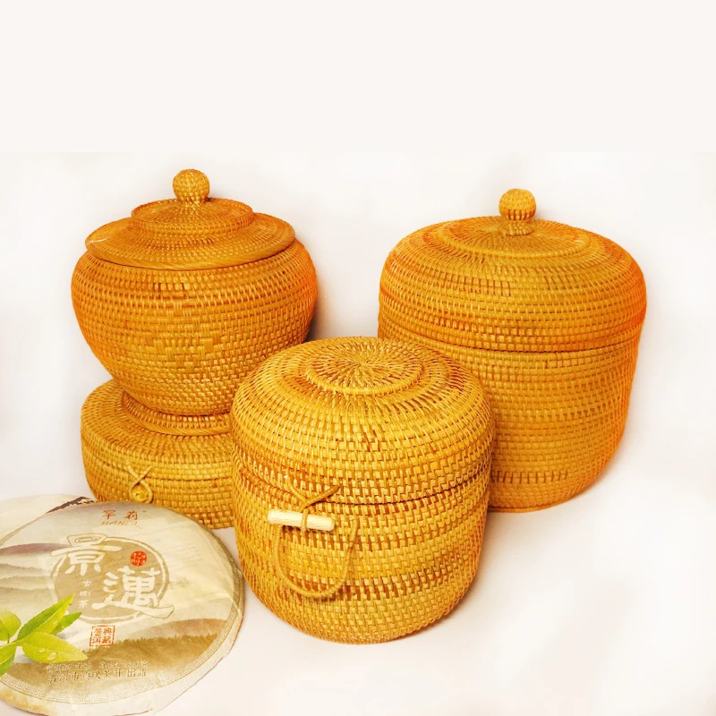 Vietnamese autumn rattan seven-cake tea cans Pu'er tea cake packaging box gift box snack storage box
Vietnamese autumn rattan seven-cake tea cans Pu'er tea cake packaging box gift box snack storage box