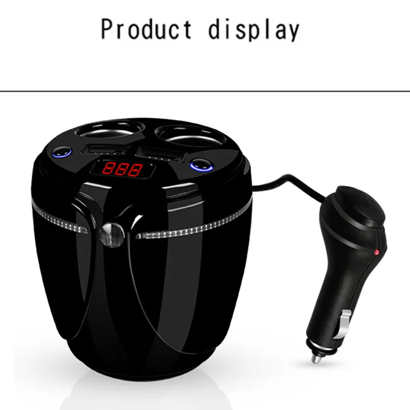 Multi-functional 2 USB Car Charger Cup Holder Display Car Charger Cigarette Lighter Splitter With Voltage Display
Multi-functional 2 USB Car Charger Cup Holder Display Car Charger Cigarette Lighter Splitter With Voltage Display