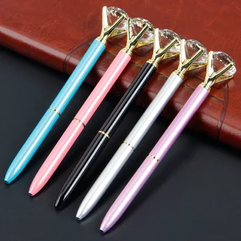 Big carat diamond Crystal Pen Gem Ballpoint pen ring wedding office Metal ring roller ball pen Rose gold silver pin Holiday gift
Big carat diamond Crystal Pen Gem Ballpoint pen ring wedding office Metal ring roller ball pen Rose gold silver pin Holiday gift