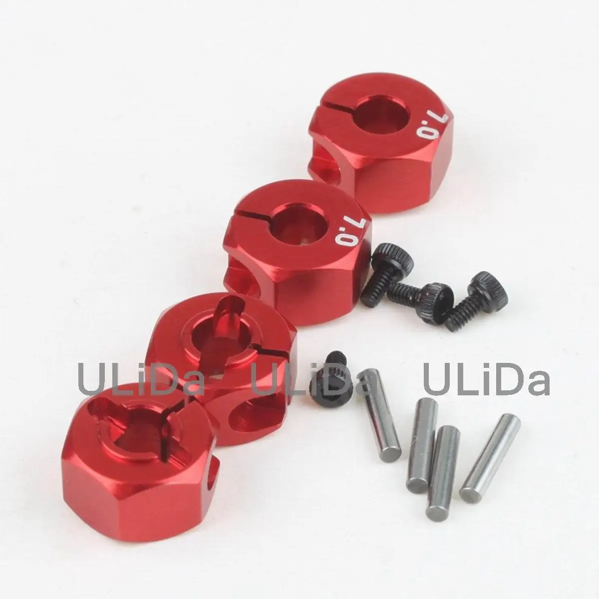 

1Set RC Car 1:10 7MM Thickness 12mm Wheel HEX 5.0 Hubs Drive Adaptor Pins & Screws for HSP HPI Tamiya Car