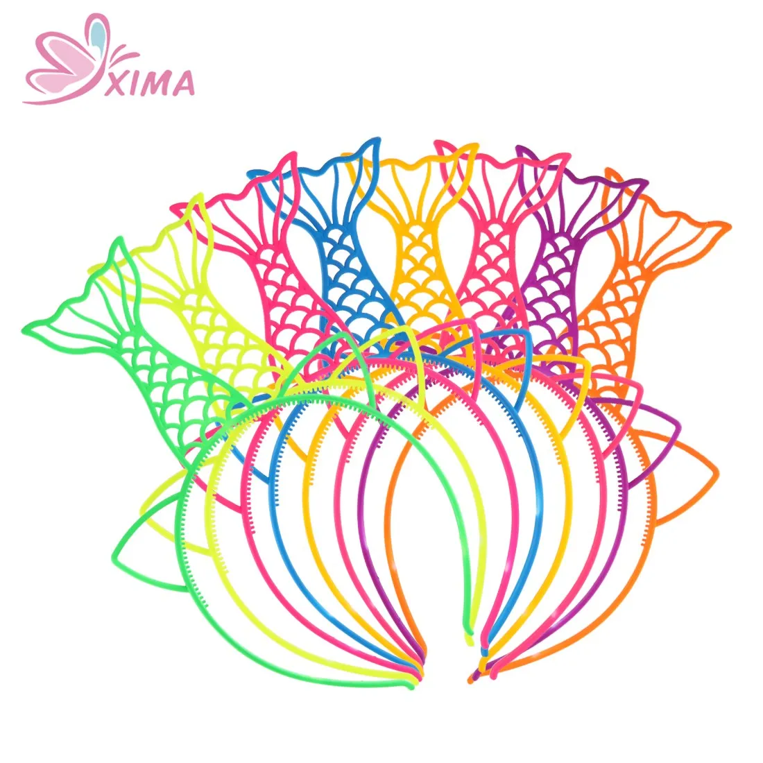 XIMA 12pcs/lot Girls Party Mermaid Hairbands Lovely Hair Hoop Princess Plastic Mermaid Headband for Party Hair Accessories
XIMA 12pcs/lot Girls Party Mermaid Hairbands Lovely Hair Hoop Princess Plastic Mermaid Headband for Party Hair Accessories
