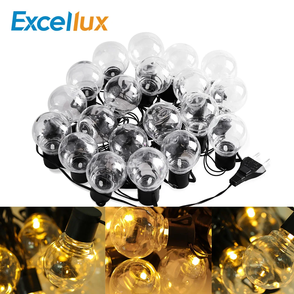 20LEDs Festoon Led globe bulb String Lights Outdoor Waterproof Ball For Garland Party Wedding Backyard Patio Deco | Лампы и освещение