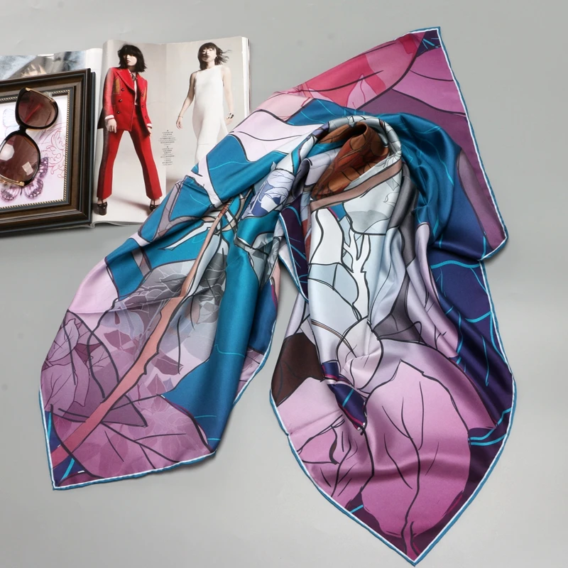 Plants Print 100% Silk Scarf Foulard Hijab Women Head Scarves Large Square Silk Scarfs Shawl Wraps 88x88cm
Plants Print 100% Silk Scarf Foulard Hijab Women Head Scarves Large Square Silk Scarfs Shawl Wraps 88x88cm