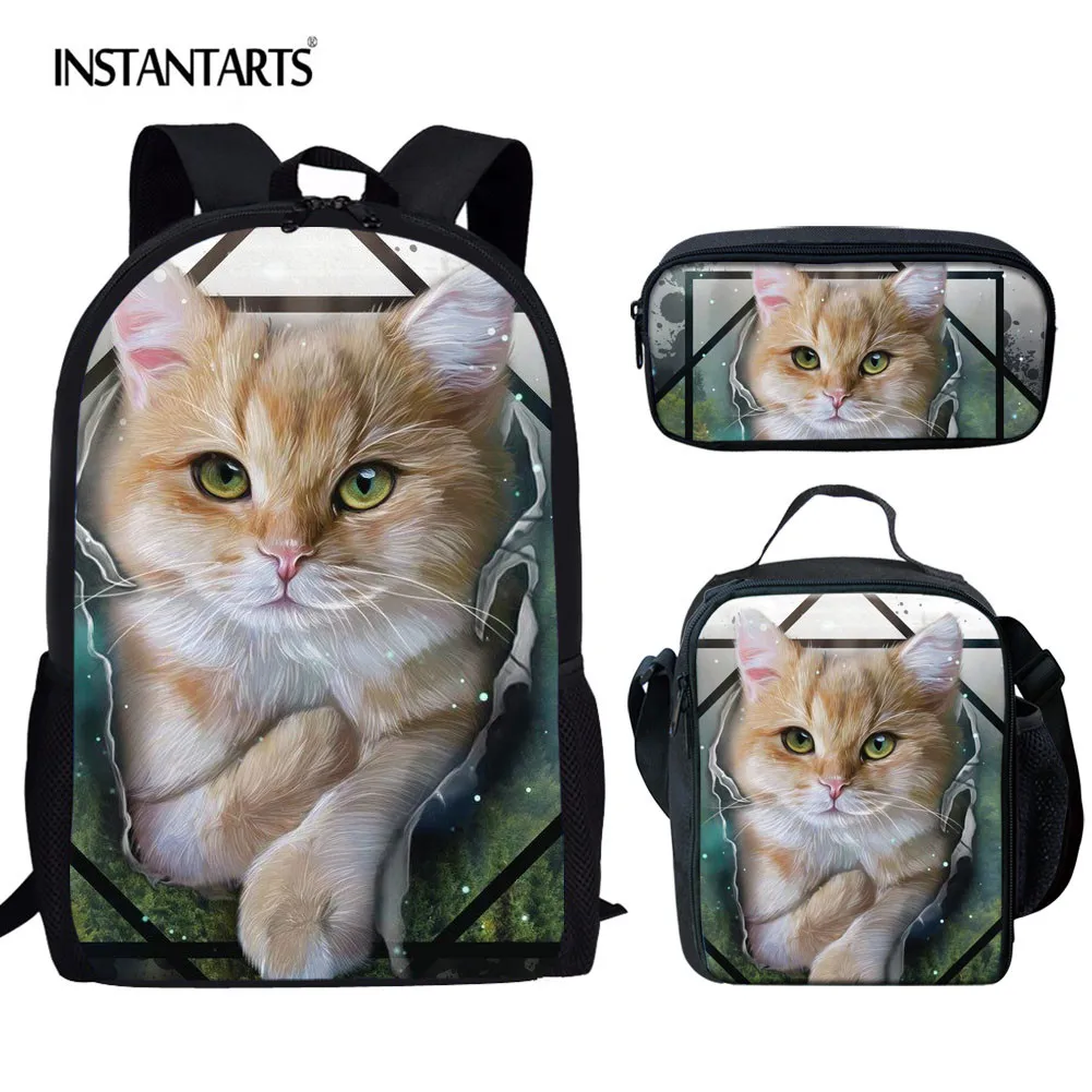 INSTANTARTS Sparkling Cat Anima 3D School Bags Set Big Primary Stydents Sholder Backpack Back to School Satchel Rucksack Mochila
INSTANTARTS Sparkling Cat Anima 3D School Bags Set Big Primary Stydents Sholder Backpack Back to School Satchel Rucksack Mochila
