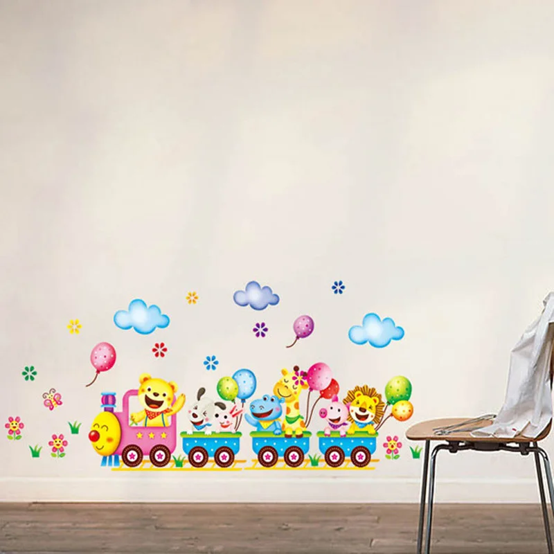 1pcs Lovely Colorful Animals Train Wall Stickers Kids Home Decorations Decals Art Decor
1pcs Lovely Colorful Animals Train Wall Stickers Kids Home Decorations Decals Art Decor