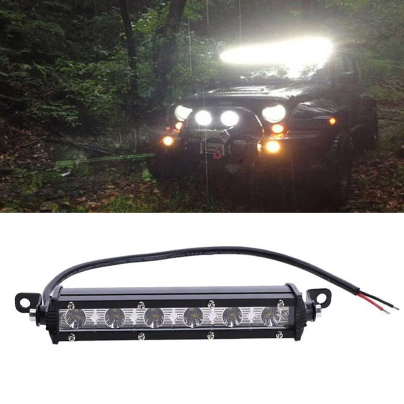 Slim-7inch-18W-LED-Spot-Lamp-Driving-Work-Light-Bar-for-Offroad-UTE-4WD-DXY88