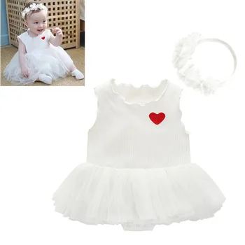 Newborn Girl Tutu Bodysuit Dress With Headband Sleeveless Vest Tulle Baby Dresses 1piece Body Infant Girls Clothing 3m 6m 9m New
Newborn Girl Tutu Bodysuit Dress With Headband Sleeveless Vest Tulle Baby Dresses 1piece Body Infant Girls Clothing 3m 6m 9m New