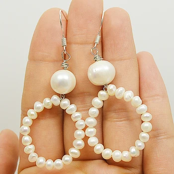Natural Cultured Freshwater Pearl Drop Earrings 925 Sterling Silver Jewelry Handmade Round Pearl Earrings For Women Gift
Natural Cultured Freshwater Pearl Drop Earrings 925 Sterling Silver Jewelry Handmade Round Pearl Earrings For Women Gift