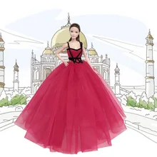 Модное Элегантное розово красное свадебвечерние платье Besegad
