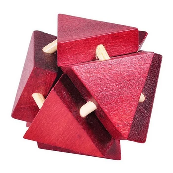 Wooden Triple-cornered Lock Smooth and Slick Lock Logic Puzzle Burr Puzzles Brain Teaser Intellectual Toy
Wooden Triple-cornered Lock Smooth and Slick Lock Logic Puzzle Burr Puzzles Brain Teaser Intellectual Toy