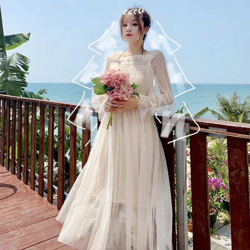 Women's Clothing Spring summer dress women Sweet mesh Square Neck Flare Sleeve Solid kawaii Dresses New ulzzang women dress
Women's Clothing Spring summer dress women Sweet mesh Square Neck Flare Sleeve Solid kawaii Dresses New ulzzang women dress