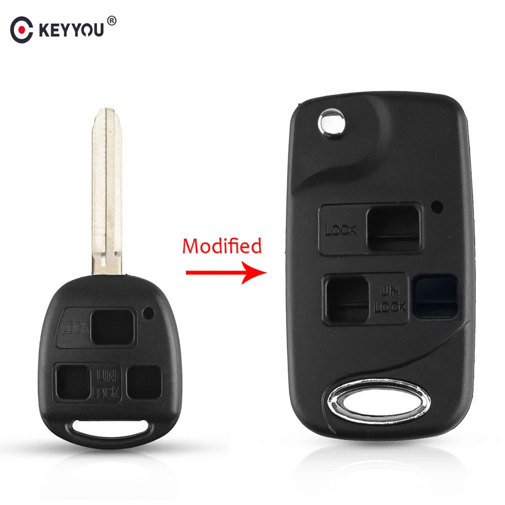 KEYYOU Flip Remote Key Shell 3 Button Whit Rubber Pad For Toyota Corolla Yaris Rav4 Cruiser Camry Rado Avalon Land TOY43 Blade
KEYYOU Flip Remote Key Shell 3 Button Whit Rubber Pad For Toyota Corolla Yaris Rav4 Cruiser Camry Rado Avalon Land TOY43 Blade