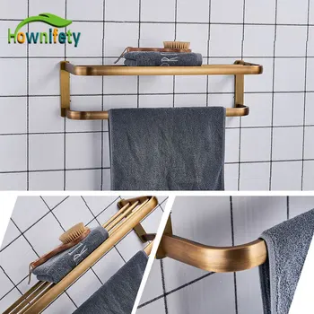 Antique Brass Storage Shelf Towel rack European style Wall Mounted Screw Bathroom Hardware Accessories
Antique Brass Storage Shelf Towel rack European style Wall Mounted Screw Bathroom Hardware Accessories