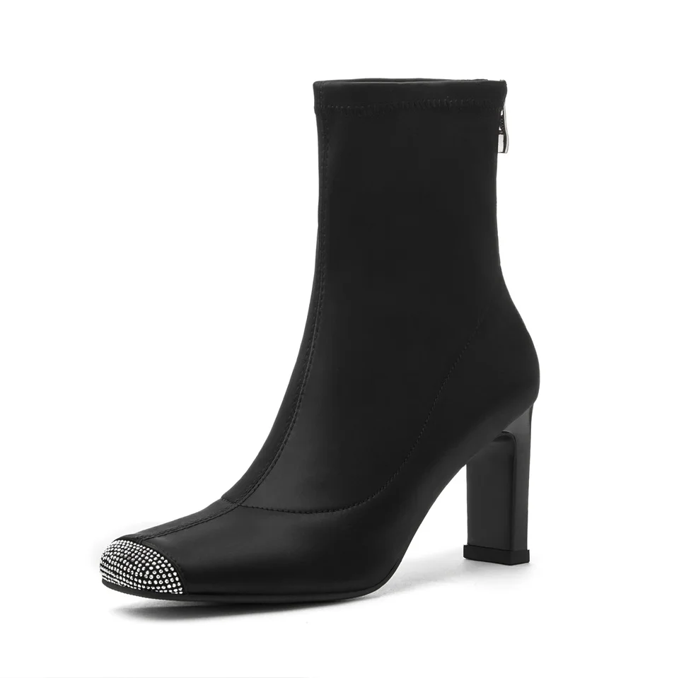 Women's booties high quality fabric leather comfortable lining rhinestone decoration fashion stretch boots high heel women's sho
Women's booties high quality fabric leather comfortable lining rhinestone decoration fashion stretch boots high heel women's sho