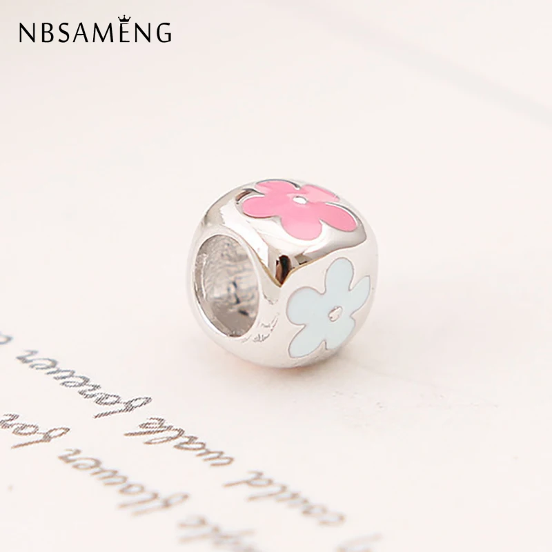 New 100% 925 Sterling Silver Bead Charm Colorful Flower Square Pendant Enamel Charms Fit Pandora Bracelets DIY Women Jewelry
New 100% 925 Sterling Silver Bead Charm Colorful Flower Square Pendant Enamel Charms Fit Pandora Bracelets DIY Women Jewelry