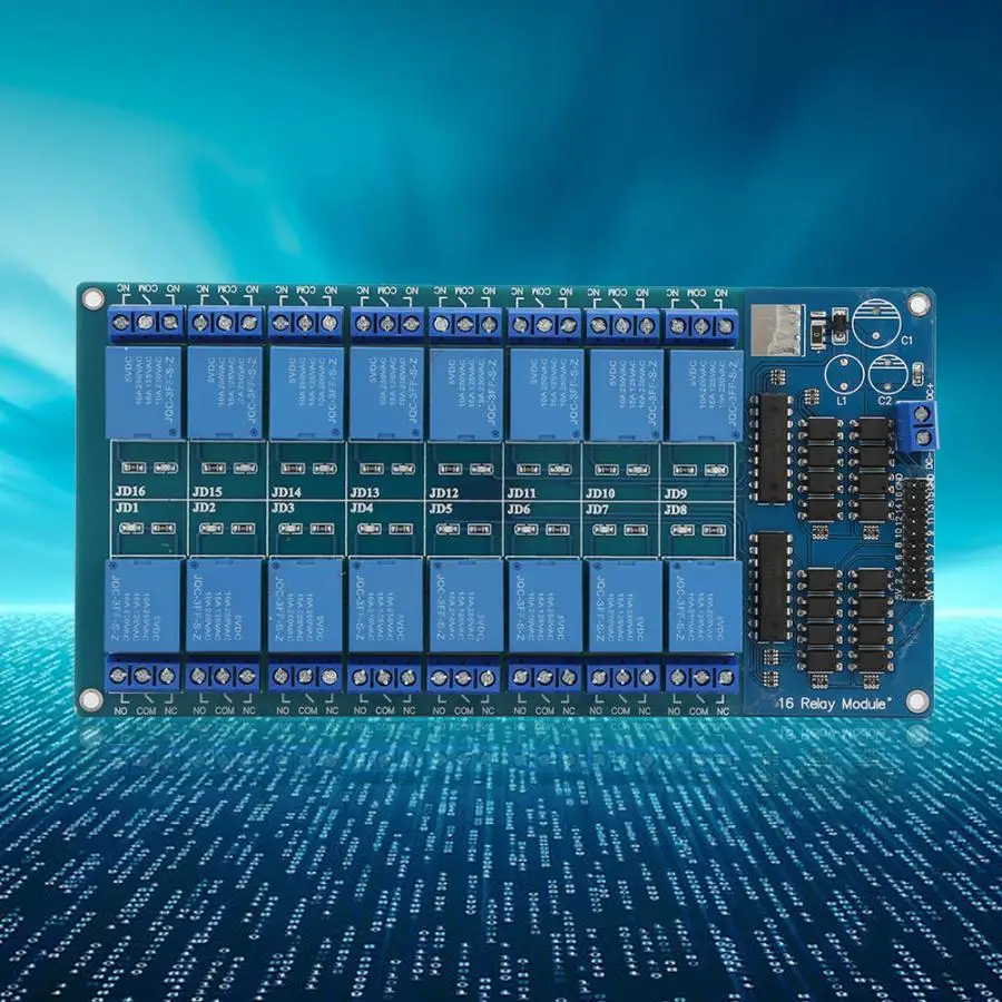 1pcs 5V 16-channel Relay Module Control Board with Optocoupler Relay Output 16 way relay module For Microcontroller Module
1pcs 5V 16-channel Relay Module Control Board with Optocoupler Relay Output 16 way relay module For Microcontroller Module