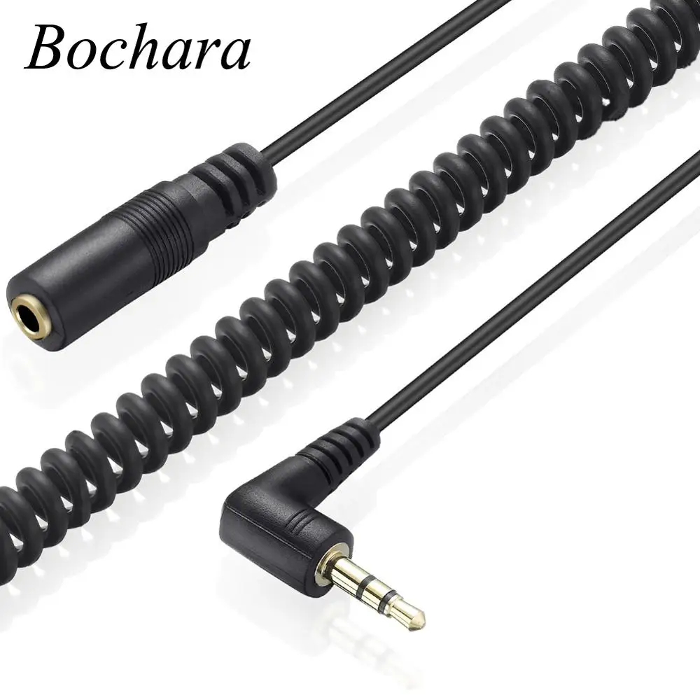 Bochara 90degree Elastic Coiled 3.5mm Audio Extension Cable Male to Female M/F Gold Plated For Speaker Headset
Bochara 90degree Elastic Coiled 3.5mm Audio Extension Cable Male to Female M/F Gold Plated For Speaker Headset