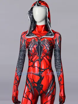 Carnage Gwen Spidergirl Costume 3D Printed Spandex Spiderman Hooded Zentai Bodysuit Jumpsuit Halloween Catsuit Can Custom Made
Carnage Gwen Spidergirl Costume 3D Printed Spandex Spiderman Hooded Zentai Bodysuit Jumpsuit Halloween Catsuit Can Custom Made