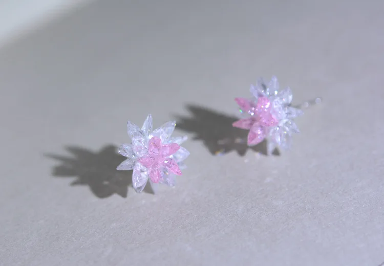 S925 Sterling Silver Luxury Ear CZ Formed Brilliant Flower Stud Earrings with Zircon Stone Women Birthday Gift
S925 Sterling Silver Luxury Ear CZ Formed Brilliant Flower Stud Earrings with Zircon Stone Women Birthday Gift