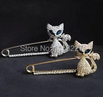 2016 hot sale diamante cat gold silver brooch pins for women sell by lot(support mixed color)
2016 hot sale diamante cat gold silver brooch pins for women sell by lot(support mixed color)