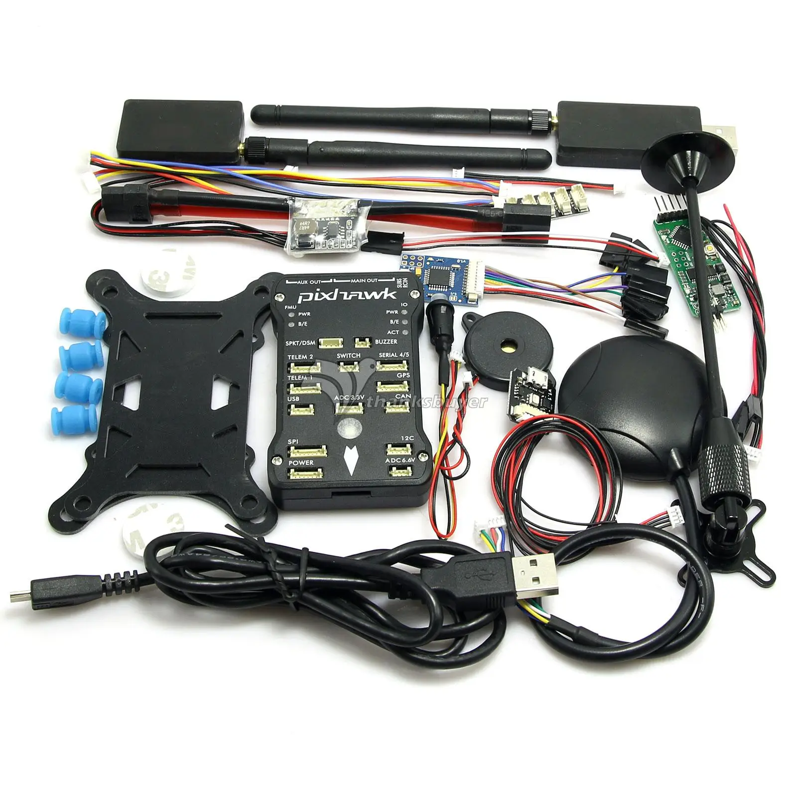 (Gold-plated Socket)Pixhawk 2.4.7 Flight Controller & Led & NEO-M8N GPS & Power Module/PPM/OSD/3DR Transmission Combo
(Gold-plated Socket)Pixhawk 2.4.7 Flight Controller & Led & NEO-M8N GPS & Power Module/PPM/OSD/3DR Transmission Combo