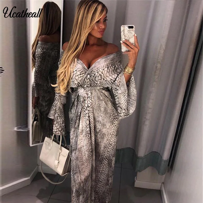 Women Snake Print Oversized Dress Sexy Deep V Neck Elastic Waist Split SummerLoose Batwing Sleeve Mid-Length Vestidos Dress
Women Snake Print Oversized Dress Sexy Deep V Neck Elastic Waist Split SummerLoose Batwing Sleeve Mid-Length Vestidos Dress