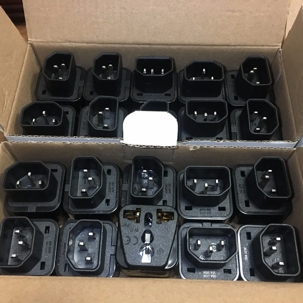 1PC 10A-16A 110V-250V Black Female Socket To Pro IEC 320 PDU UPS C14 Plug Power Adapter Converter 
1PC 10A-16A 110V-250V Black Female Socket To Pro IEC 320 PDU UPS C14 Plug Power Adapter Converter