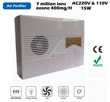 multi-function Ionizer Air Purifier,Ozone output 400mg/H,anion generator density 7 million pcs, support remote remote control