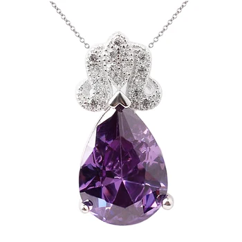 Lady Solid 925 Sterling Silver Pendant Necklace Pear Shape 10x14mm Cubic Zirconia Nice Design Bijoux Femme P035
Lady Solid 925 Sterling Silver Pendant Necklace Pear Shape 10x14mm Cubic Zirconia Nice Design Bijoux Femme P035