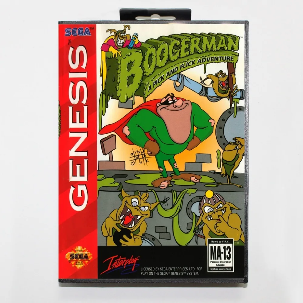 16 bit Sega MD game Cartridge with Retail box - Boogerman A Pick and Flick Adventure game card for Megadrive Genesis system
16 bit Sega MD game Cartridge with Retail box - Boogerman A Pick and Flick Adventure game card for Megadrive Genesis system