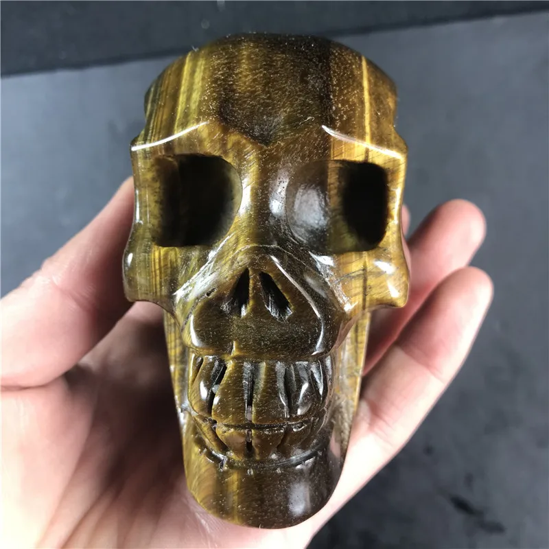 Cheap!0.58KG Natural Yeallow Tiger Eye Crystal Skull Hand Carved Crystal Skull For Sale
Cheap!0.58KG Natural Yeallow Tiger Eye Crystal Skull Hand Carved Crystal Skull For Sale