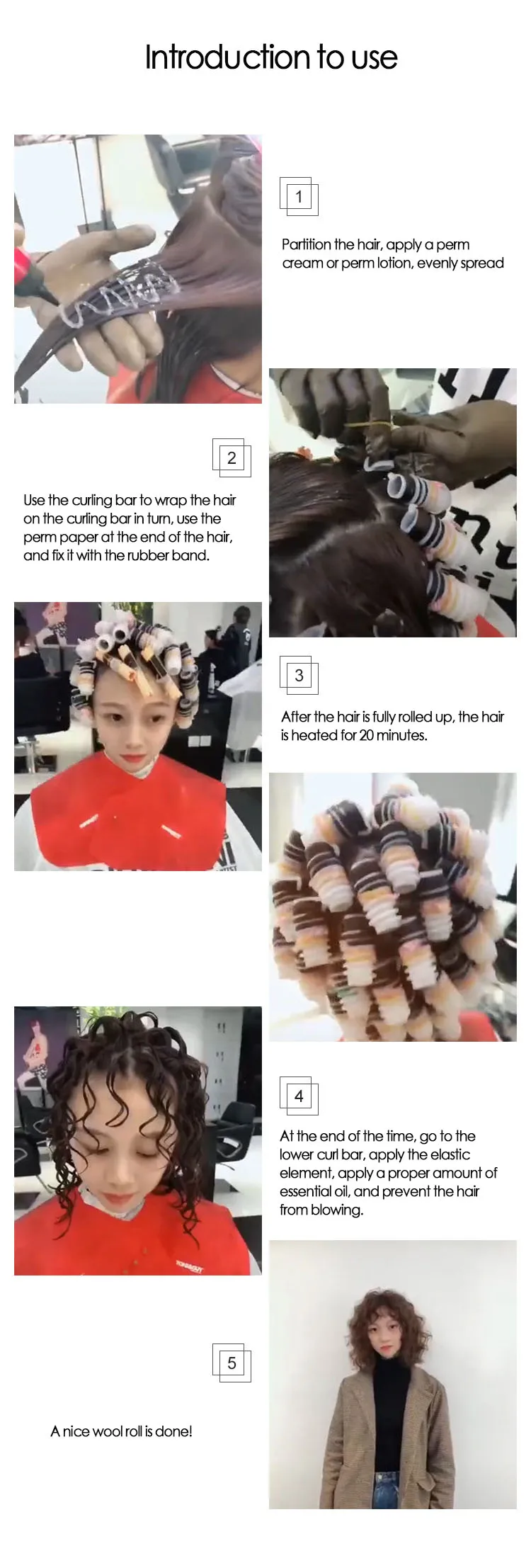 30 Pcs Diy Hair Curlers Plastic Styling Barber Salon Tool