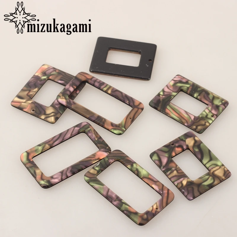 Acetic Acid Resin Charms Imitation Abalone Shell Geometric Rectangle Charms 6pcs/lot For DIY Jewelry Making Accessories
Acetic Acid Resin Charms Imitation Abalone Shell Geometric Rectangle Charms 6pcs/lot For DIY Jewelry Making Accessories