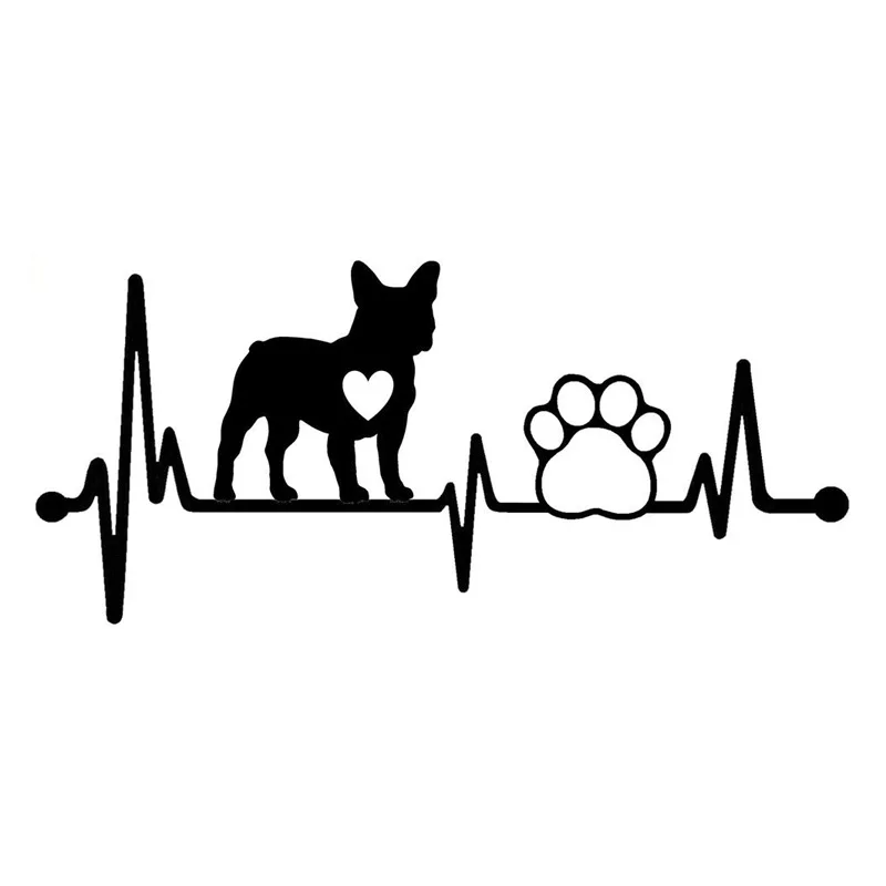 14.8*6.6CM Frenchie French Bulldog Heartbeat Lifeline Paw Vinyl Decal Black/Silver Car Front Door Side Sticker Decor
14.8*6.6CM Frenchie French Bulldog Heartbeat Lifeline Paw Vinyl Decal Black/Silver Car Front Door Side Sticker Decor